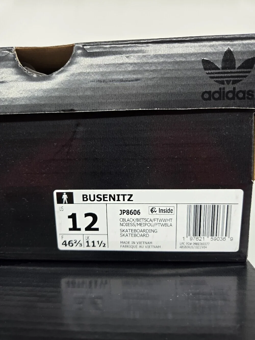 Adidas Men's Busenitz Pro JP8606 Black Scarlet Skateboarding Shoes Size 12
